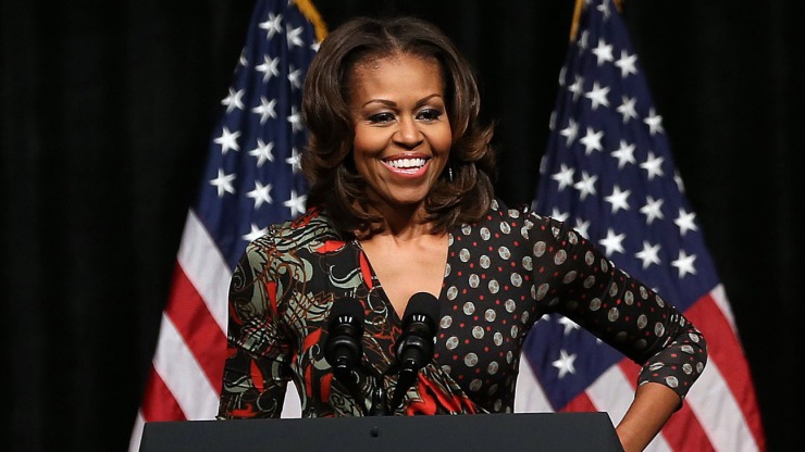 Michelle Obama Visits DC High School